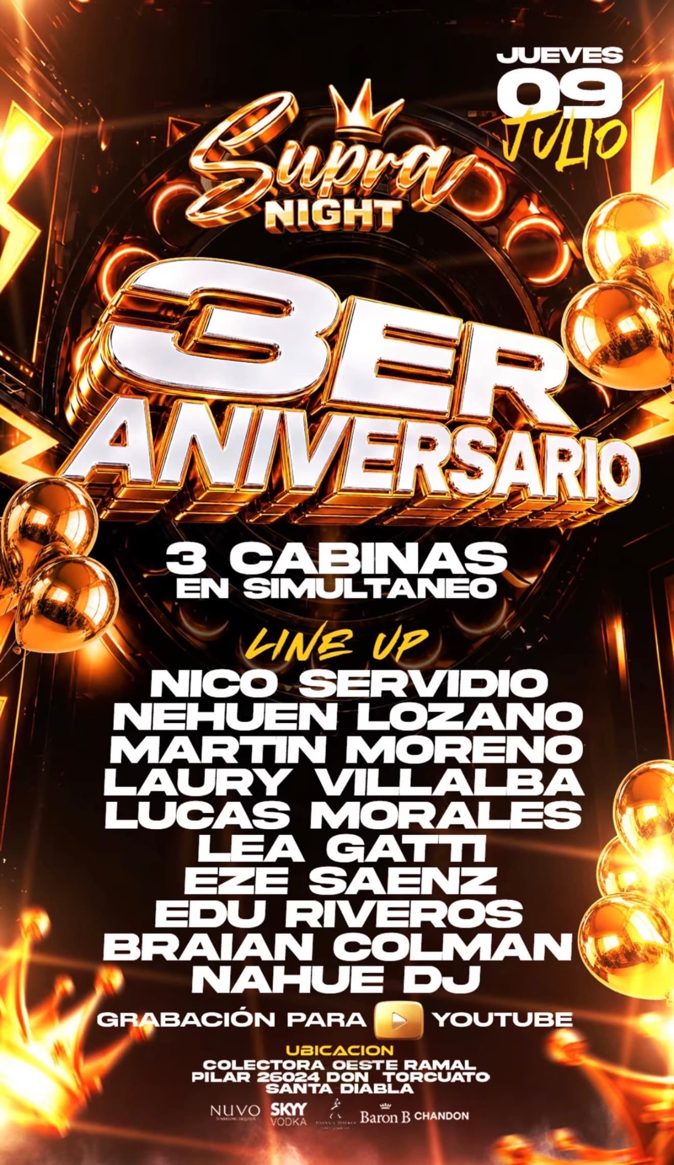 Supra jueves 3er ANIVERSARIO