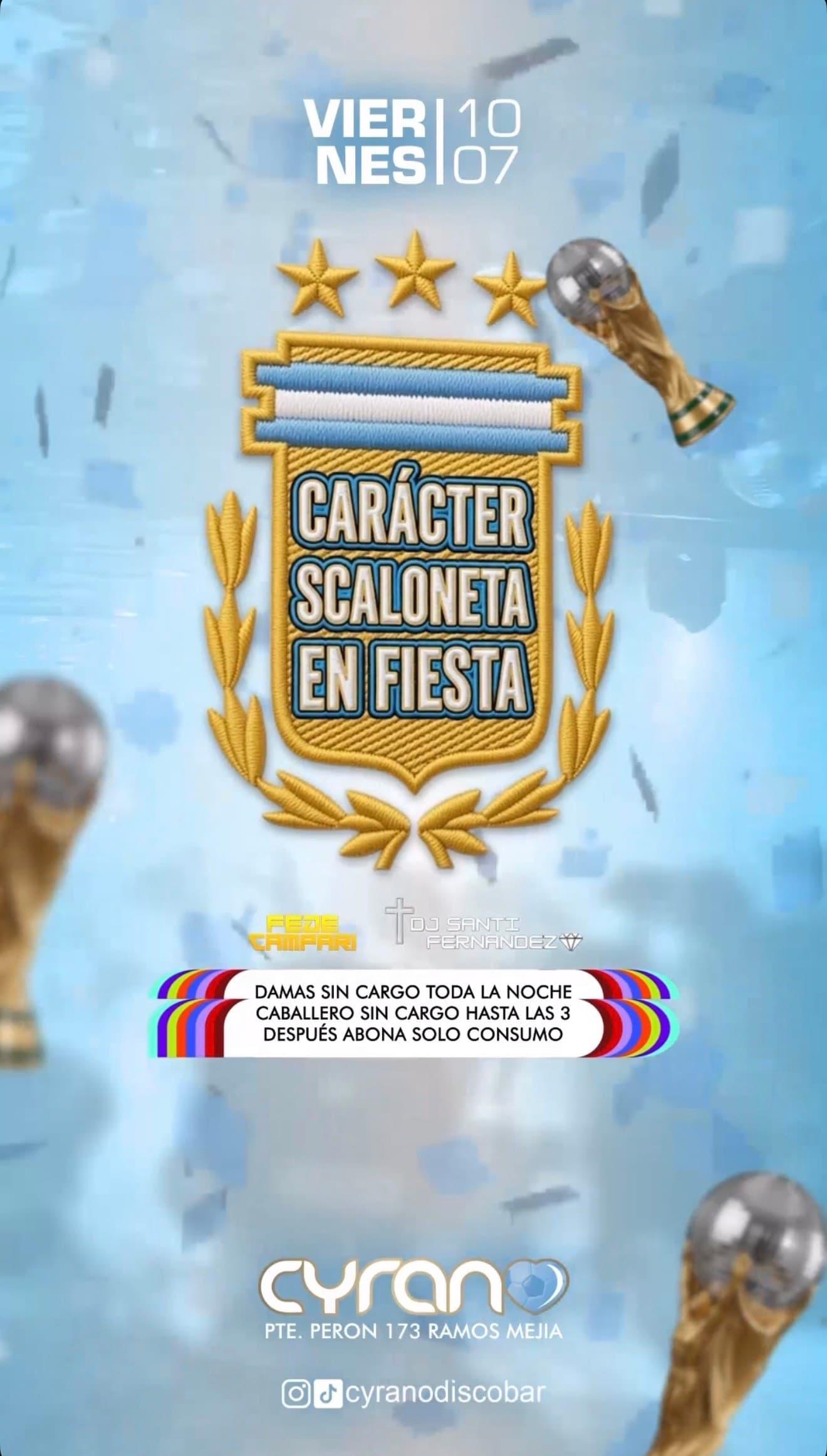 Caracter scaloneta en fiesta🇦🇷